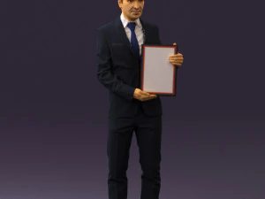 maninbluesuitdiploma0557wrl 3D Model