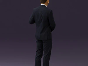 maninbluesuitdiploma0557wrl 3D Model