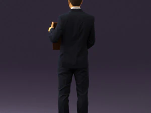 maninbluesuitdiploma0557wrl 3D Model