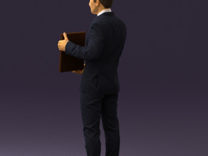maninbluesuitdiploma0557wrl 3D Модель