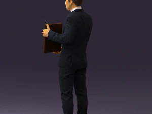 maninbluesuitdiploma0557wrl 3D Model