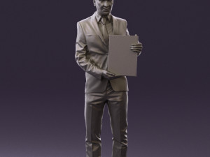 maninbluesuitdiploma0557wrl 3D Модель