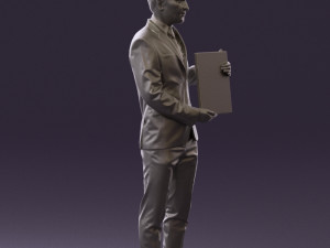 maninbluesuitdiploma0557wrl 3D Модель