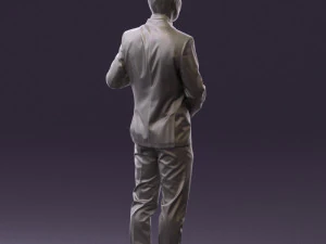 maninbluesuitdiploma0557wrl 3D Model