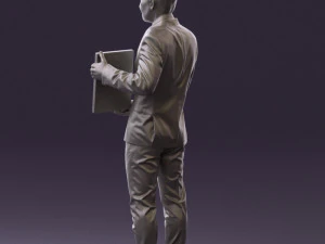 maninbluesuitdiploma0557wrl 3D Model