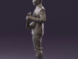 maninbluesuitdiploma0557wrl 3D Model