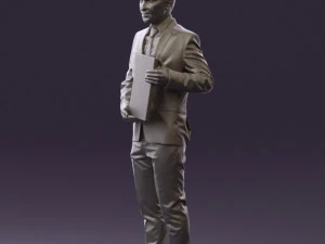 maninbluesuitdiploma0557wrl 3D Model
