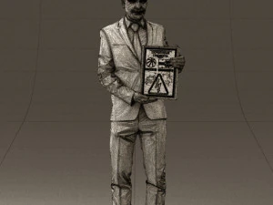 maninbluesuitdiploma0557wrl 3D Model