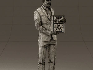 maninbluesuitdiploma0557wrl 3D Model