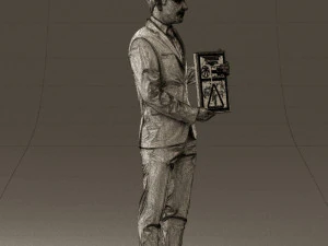 maninbluesuitdiploma0557wrl 3D Model