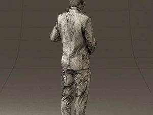 maninbluesuitdiploma0557wrl 3D Model