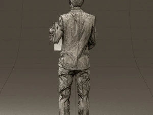 maninbluesuitdiploma0557wrl 3D Model