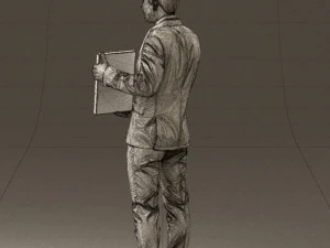 maninbluesuitdiploma0557wrl 3D Model