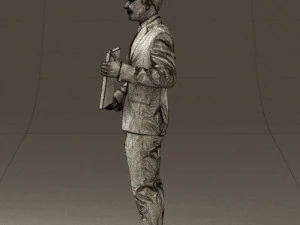 maninbluesuitdiploma0557wrl 3D Model