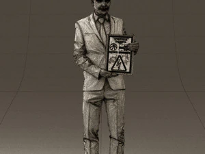 maninbluesuitdiploma0557wrl 3D Model