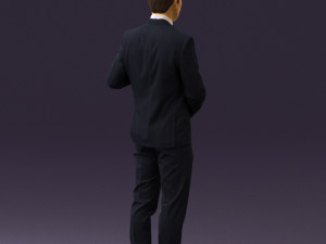 man in blue suit diploma 0557 3d print ready 3D Baskı Modeli