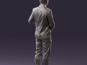 man in blue suit diploma 0557 3d print ready 3D Baskı Modeli