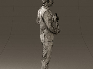 man in blue suit diploma 0557 3d print ready 3D Baskı Modeli