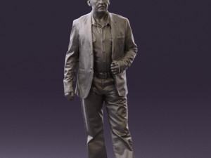 man in jeans blue white jacket 0559 3D मॉडल