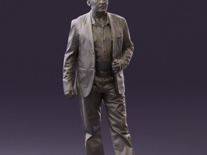 man in jeans blue white jacket 0559 3D मॉडल