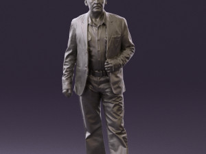 man in jeans blue white jacket 0559 3D मॉडल