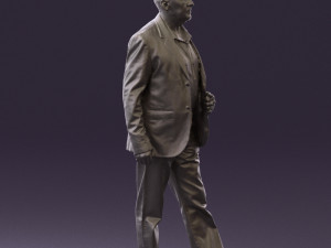man in jeans blue white jacket 0559 3d print ready 3D-printmodel