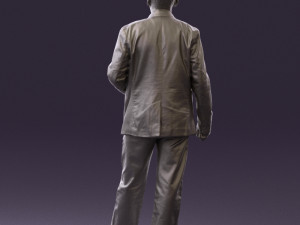 man in jeans blue white jacket 0559 3d print ready 3D-printmodel