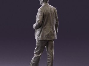 man in jeans blue white jacket 0559 3d print ready 3D-printmodel
