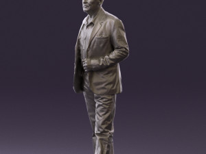 man in jeans blue white jacket 0559 3d print ready 3D-printmodel