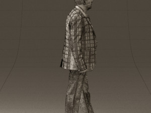 man in jeans blue white jacket 0559 3d print ready 3D-printmodel
