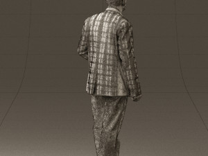 man in jeans blue white jacket 0559 3d print ready 3D-printmodel