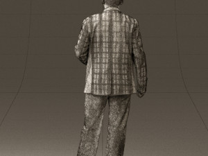 man in jeans blue white jacket 0559 3d print ready 3D-printmodel