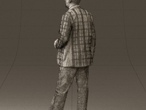 man in jeans blue white jacket 0559 3d print ready 3D-printmodel