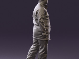 man in green sweater rabit 0561 3D Model