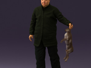 man in green sweater rabit 0561 3d print ready 3D Принт Модель