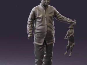 man in green sweater rabit 0561 3d print ready 3D Print Model