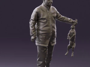 man in green sweater rabit 0561 3d print ready 3D Print Model