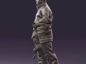 man in green sweater rabit 0561 3d print ready 3D Print Model