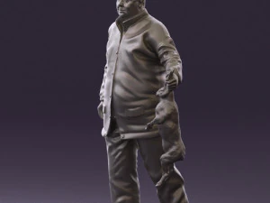 man in green sweater rabit 0561 3d print ready 3D Print Model