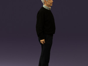 old man in black sweater 0563 Modèle 3D