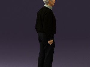 old man in black sweater 0563 Modèle 3D
