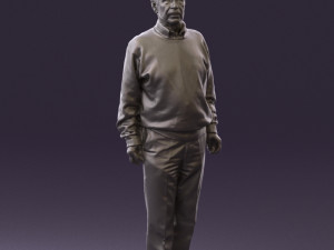 old man in black sweater 0563 Modèle 3D