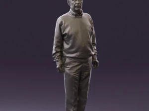 old man in black sweater 0563 3D Model