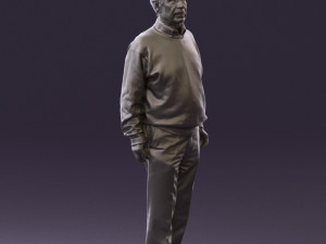 old man in black sweater 0563 Modèle 3D