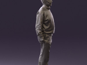 old man in black sweater 0563 Modèle 3D