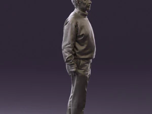 old man in black sweater 0563 3D Model