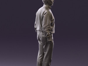 old man in black sweater 0563 Modèle 3D
