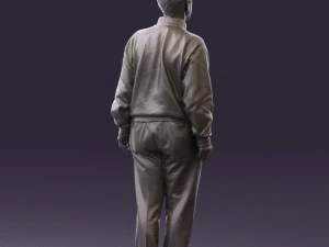 old man in black sweater 0563 3D Model