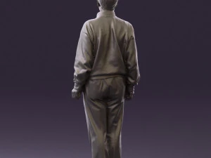 old man in black sweater 0563 3D Model