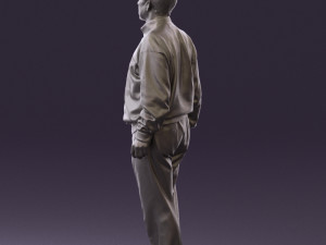 old man in black sweater 0563 Modèle 3D